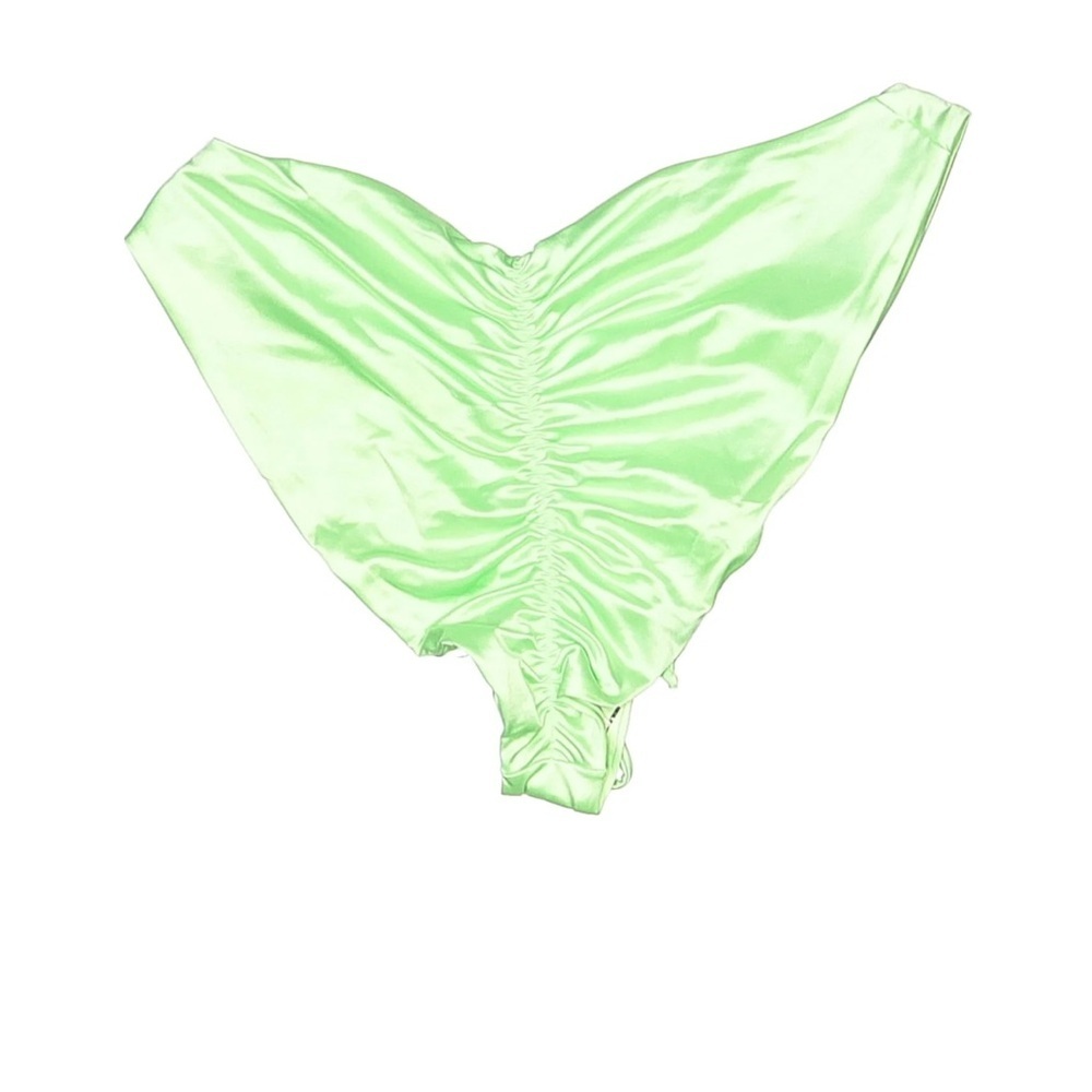 Frankies Bikinis Naomi Osaka Foxy Satin Bikini Bottoms Honeydew Green Cheeky XL - Picture 4 of 7